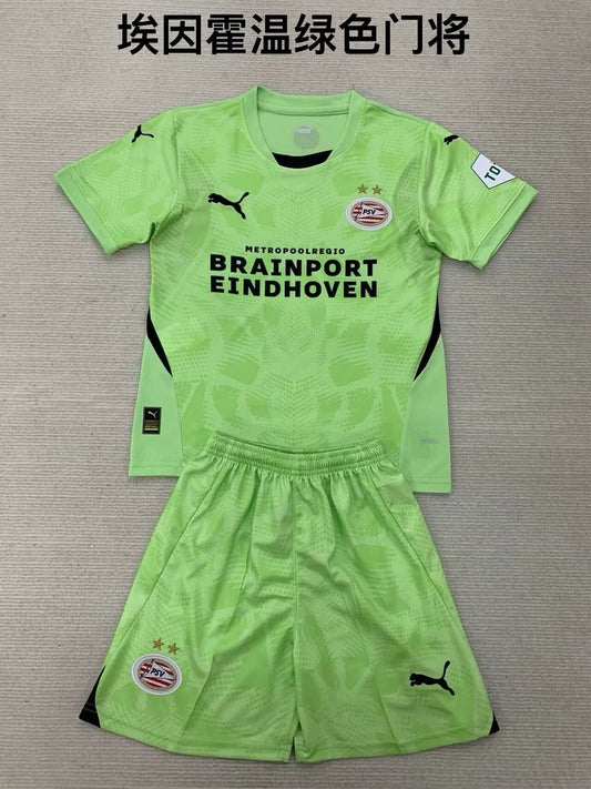 PSV Eindhoven Goalkeeper Kids Football Jersey 2024/2025