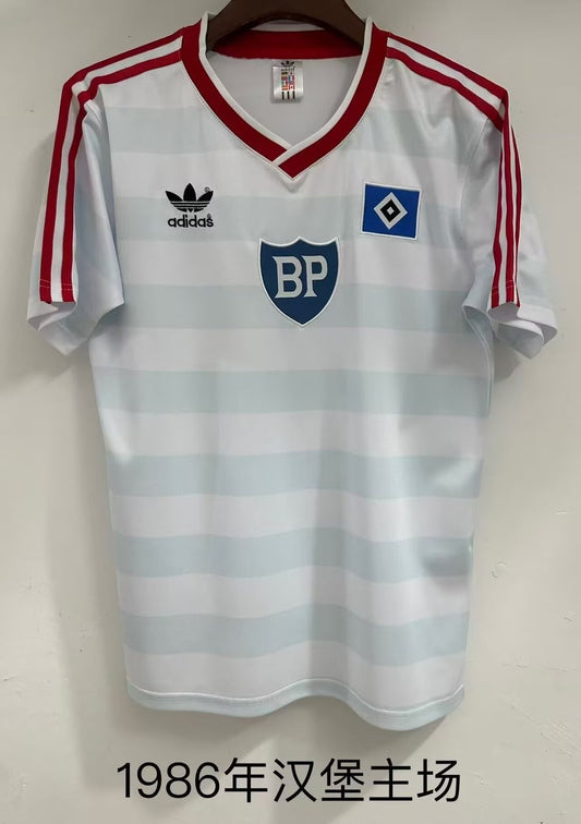 Retro Hamburger SV Home Fans Football Jersey 1986
