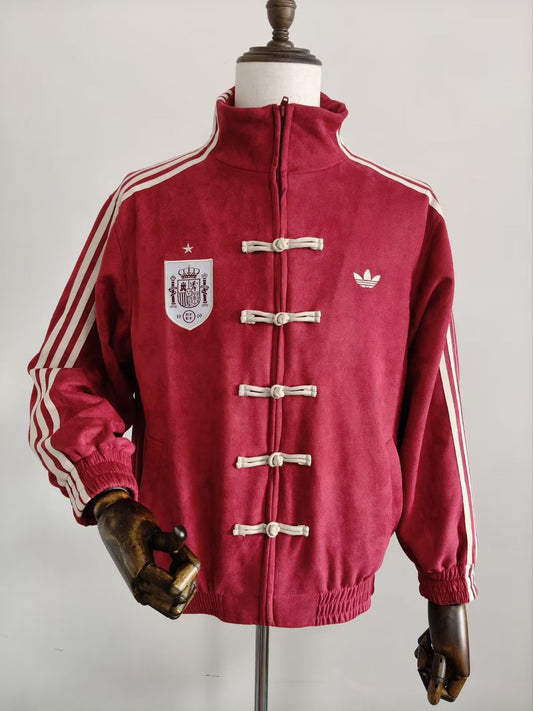 Spain Tang Suit Windbreaker Red Football Jersey 2026/2027