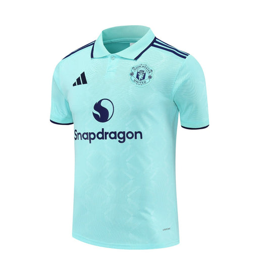 Manchester United Polo Fans Blue Football Jersey 2025/2026