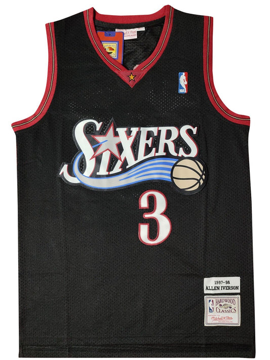 NBA 76Ers Lverson 1997/1998 Black Classic Mesh Jersey