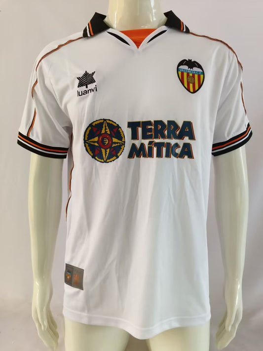 Retro Valencia Home Fans Football Jersey 1999/2000