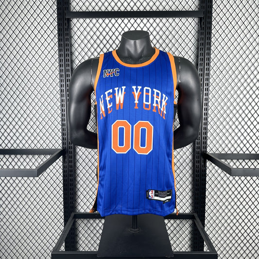 New York Knicks City Edition Blue #00 CLARKSON NBA Jerseys 2024