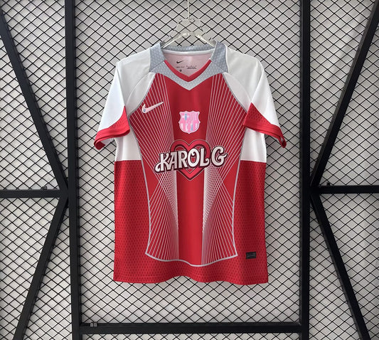 Barcelona Pink KAROLG Special Edition Fans Football Jersey 2025/2026 (广告版)