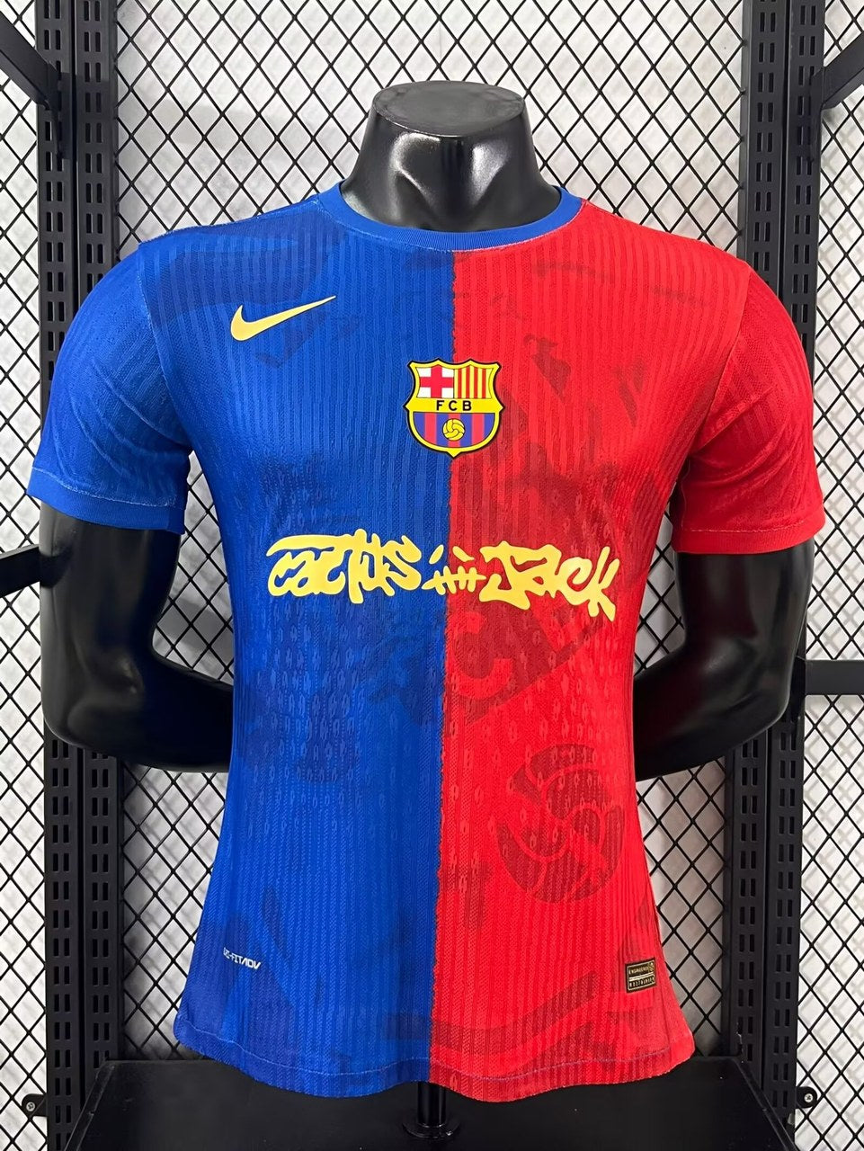 Barcelona Home Long Travis Scott Co Branded Version Special Edition Player Football Jersey 2025/2026