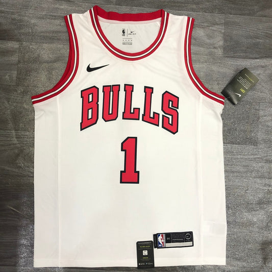 Chicago Bulls White #1 ROSE NBA Season Jerseys