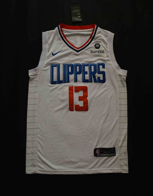 NBA New Season Clippers (New Fabric Print) 13 George City Edition Dark Blue, Black, White, Retro White