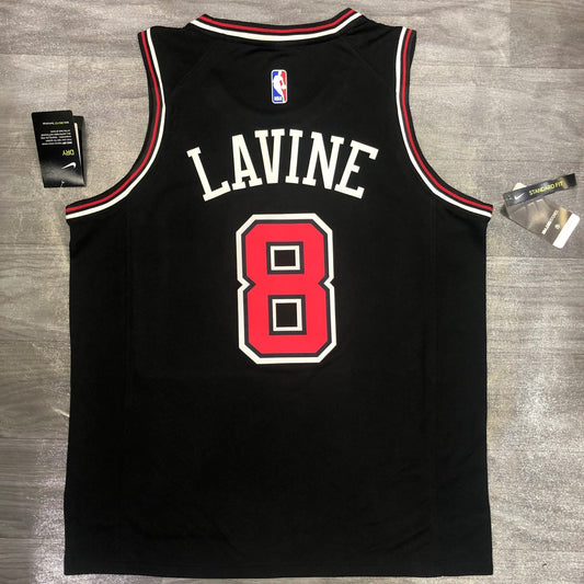 NBA Bulls Crew Black No. 8 Raven With Chip