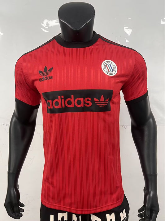 Adidas Clover Oasis T-shirt Red Fans Football Jersey 2025/2026
