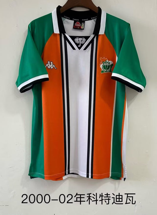 Retro Cote DIvoire Home Fans Football Jersey 2000/2002