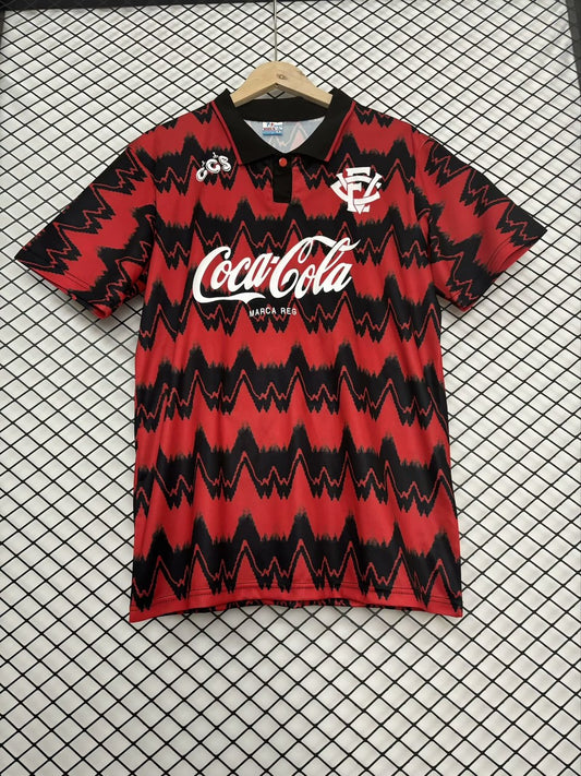 Retro Victoria Home Fans Red Football Jersey 1993