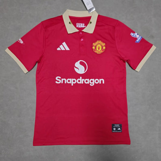 Manchester United Polo Fans Red Football Jersey 2025/2026