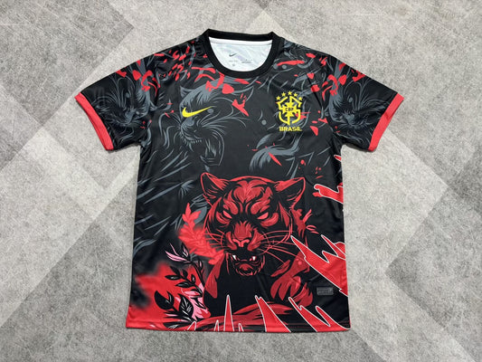Brazil Special Edition Fans Black Red Football Jersey 2026/2027