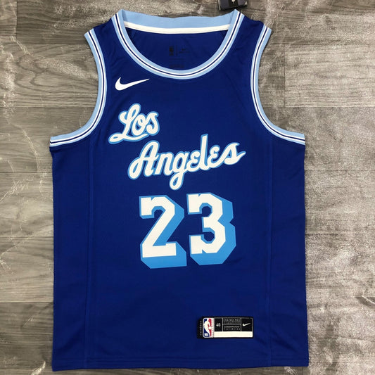 Los Angeles Lakers Retro #23 JAMES Blue NBA Season Jerseys 2021