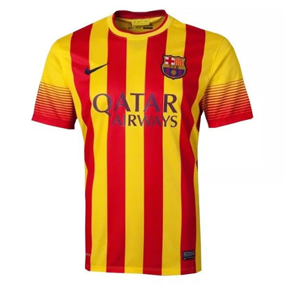 Retro Barcelona Away Yellow Football Jersey 2013/2014