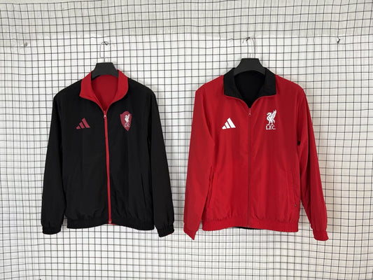 Liverpool Two-sided Red Black Windbreaker 2025/2026