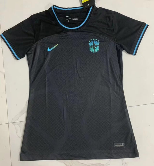 Brazil Black Women Fans Football Jersey 2022/2023