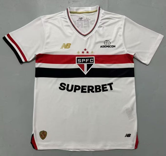 Sao Paulo Home With Advertisement Fans Football Jersey 2025/2026