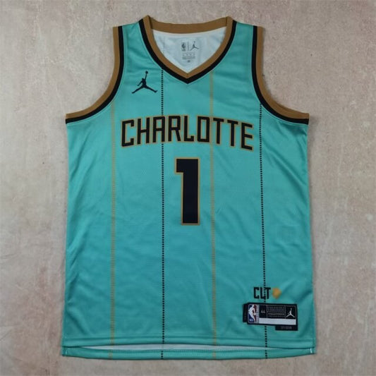 Charlotte Hornets Green #1 BALL NBA Jerseys 2025