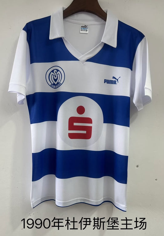 Retro MSV Duisburg Home Fans Football Jersey 1990