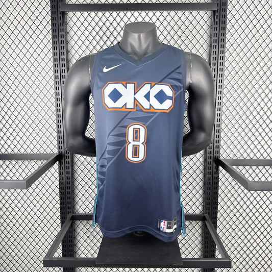 Oklahoma City Thunder Grey #8 WILLIAMS NBA Season Jerseys 2026