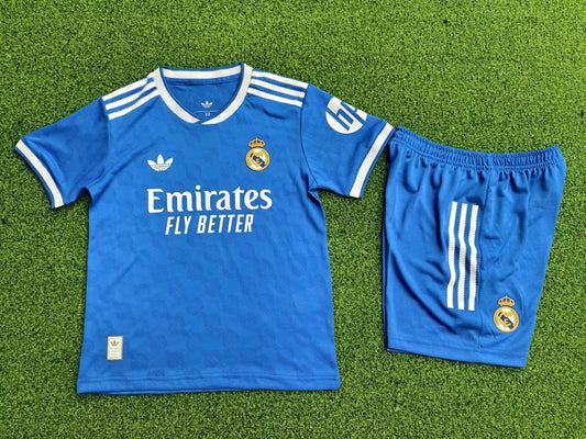 Real Madrid Third Away Player Kids Football Jersey 2025/2026