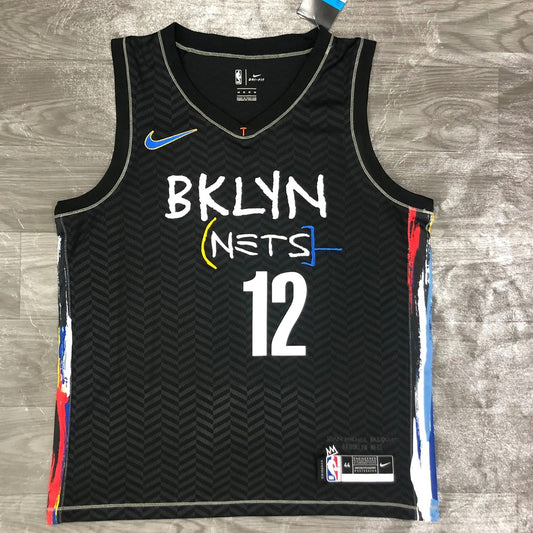 Brooklyn Nets City Edition Graffiti Black #12 HARRIS NBA Season Jerseys 2021