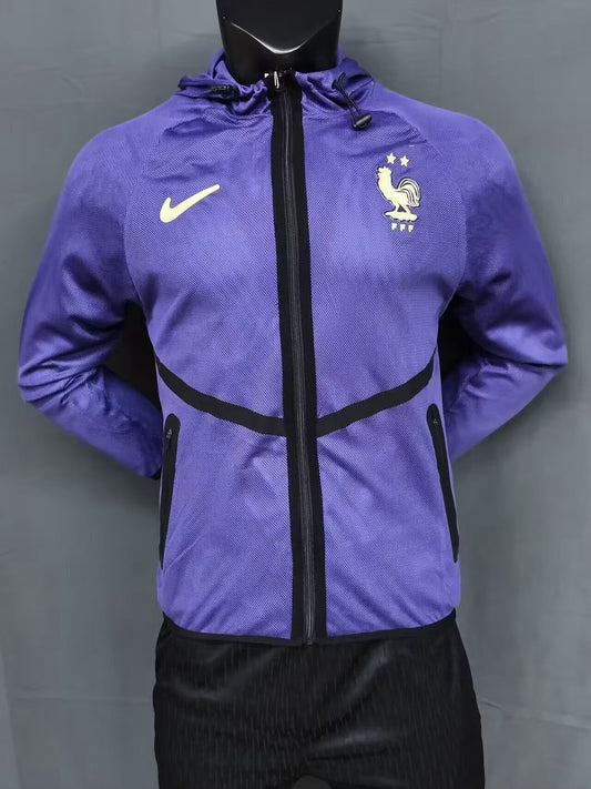 France Windbreaker Purple Football Jersey 2026/2027