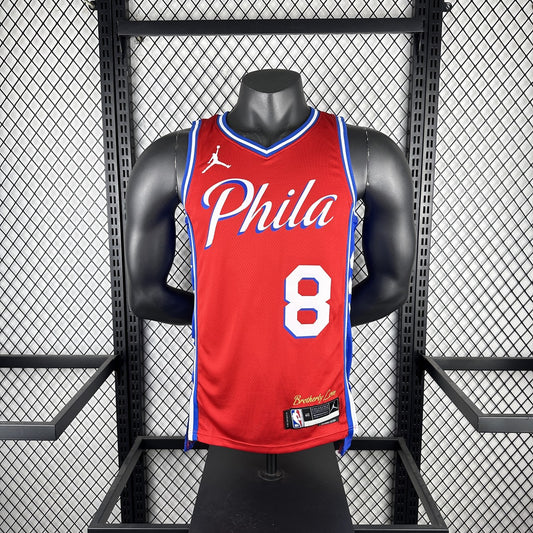 Philadelphia 76Ers Red #8 GEORGE NBA Season Jerseys 2023
