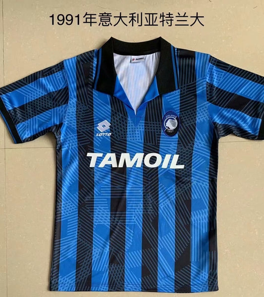 Retro Atalanta Home Fans Football Jersey 1991