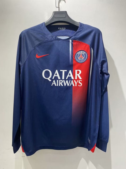 PSG Paris Home Long Sleeve Fans Football Jersey 2023/2024