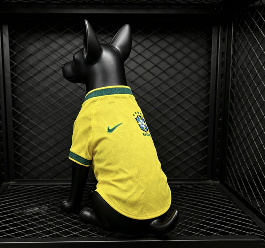 Brazil Home Dog Pet Player Football Jersey 2026/2027