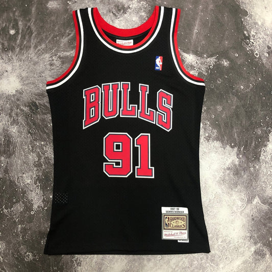 Chicago Bulls Black #91 RODMAN NBA Season Jerseys 1998