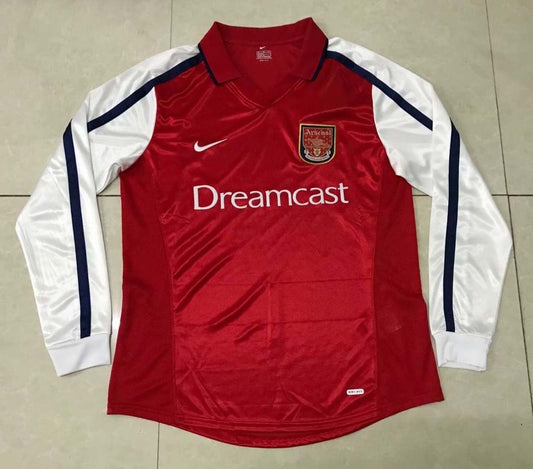 Retro Arsenal Home Long Sleeve Football Jersey 2001/2002