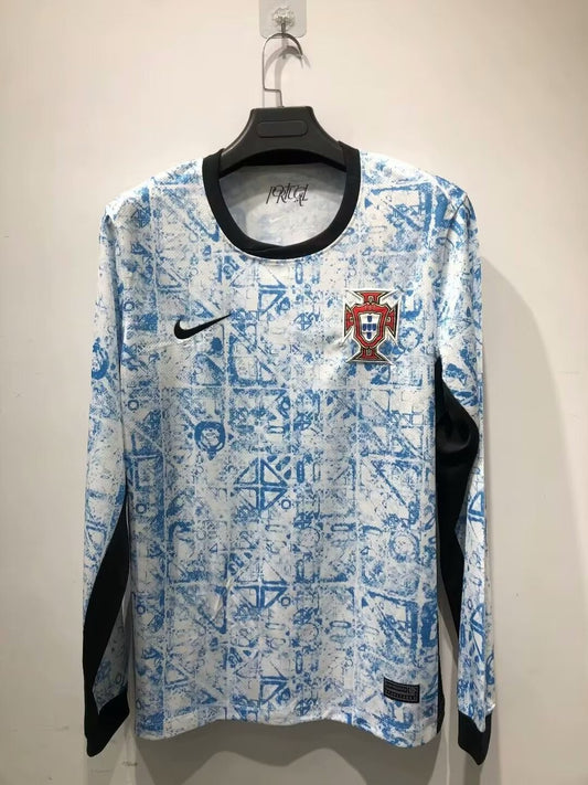 Portugal Away Long Sleeve Fans Football Jersey 2024/2025