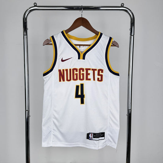 Denver Nuggets White #4 WESTBROOK NBA Season Jerseys