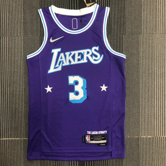 Los Angeles Lakers City Edition 75 Year Prople #3 DAVIS NBA Season Jerseys 2022