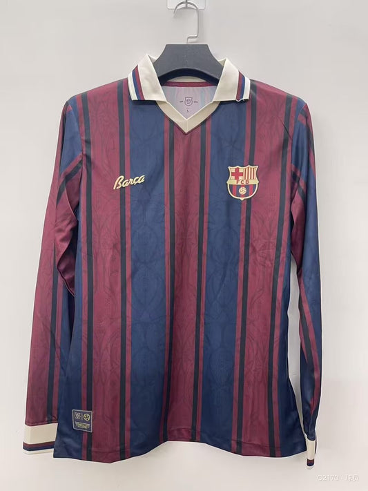 Barcelona Polo 125 Year Special Edition Long Sleeve Fans Football Jersey 2025/2026