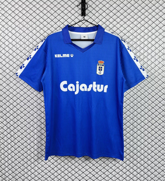 Retro Real Oviedo Home Fans Football Jersey 1992/1993