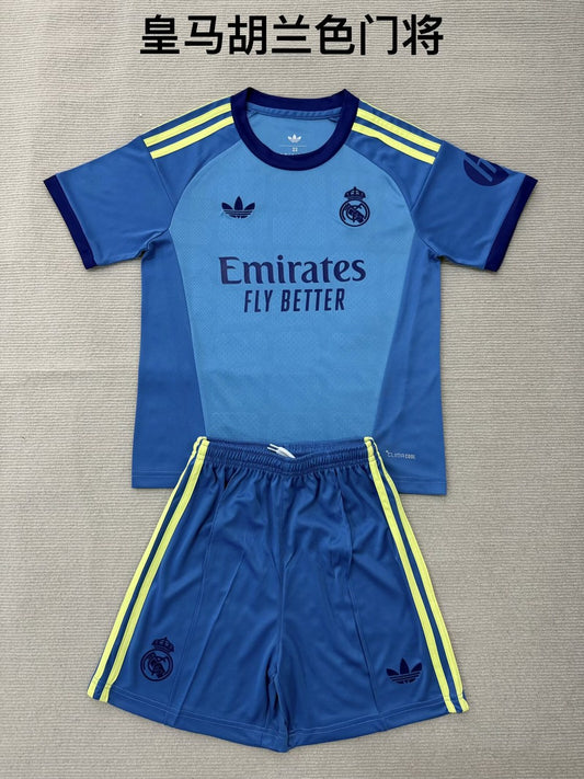Real Madrid Goalkeeper Fans Blue (Kids And Man 16-2XL) Football Jersey 2026/2027