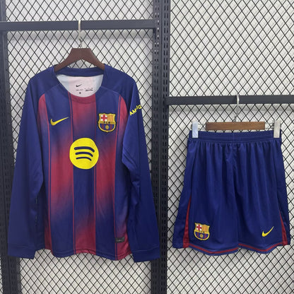 Barcelona Home Long With Pants Sets Fans Football Jersey 2025/2026