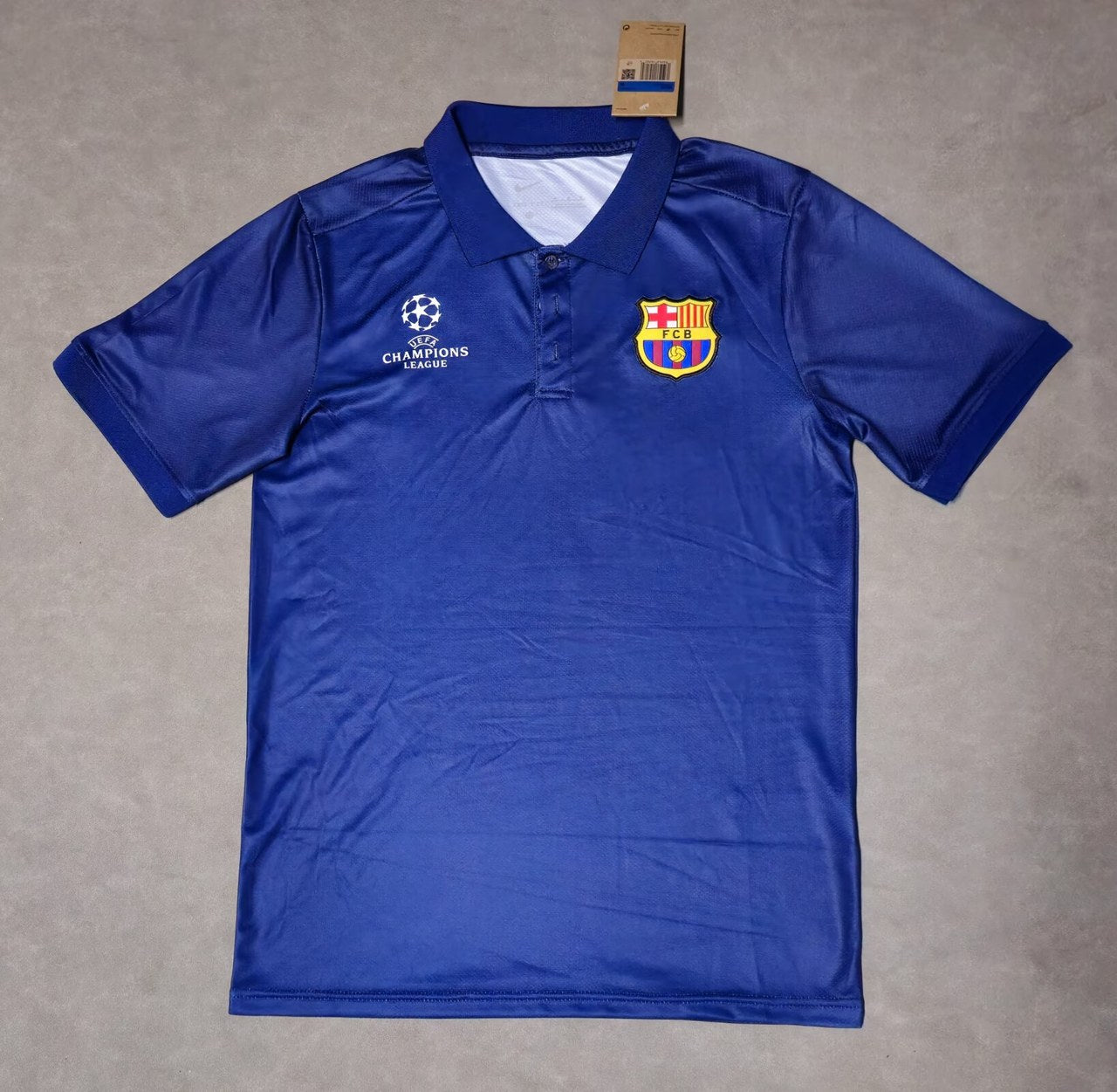 Barcelona Polo Fans Blue UEFA Champions League Football Jersey 2025/2026