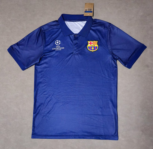 Barcelona Polo Fans Blue UEFA Champions League Football Jersey 2025/2026