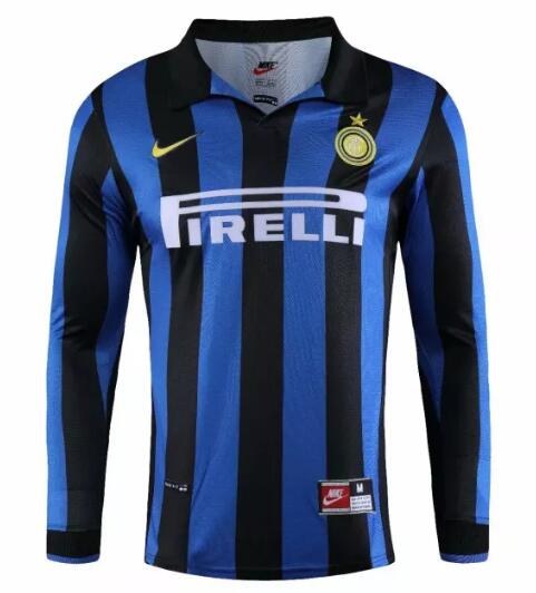 Retro Inter Milan Home Long Sleeve Football Jersey 1998/1999