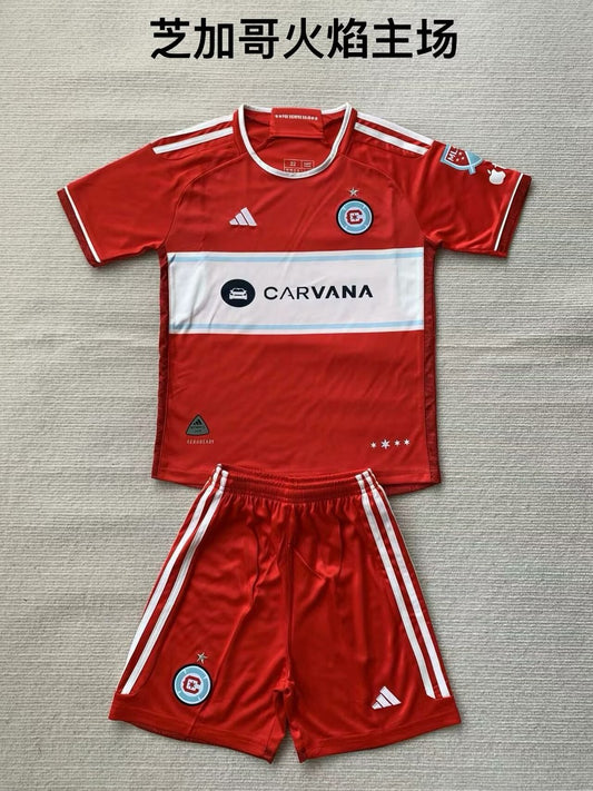 Chicago Fire FC Home Kids Football Jersey 2024/2025