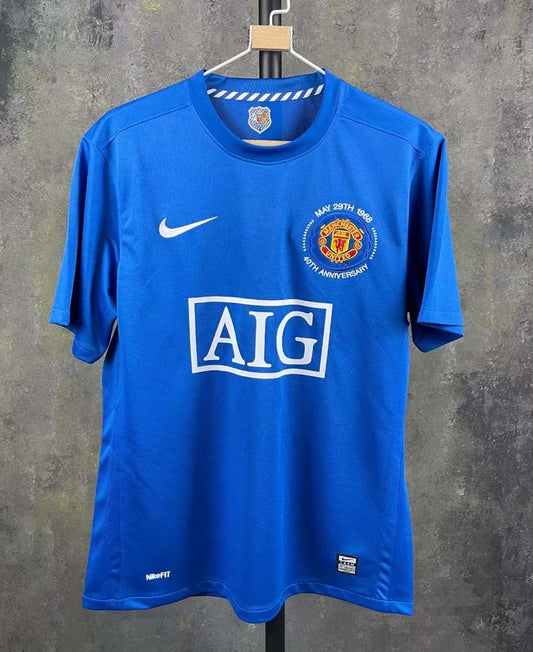 Retro Manchester United Away With Embroidery Champion Football Jersey 2007/2008