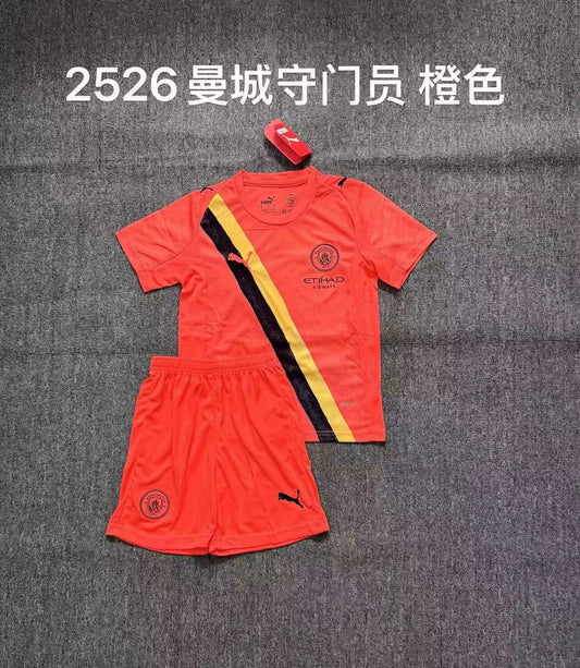 Manchester City Goalkeeper Kids Football Jersey 2025/2026