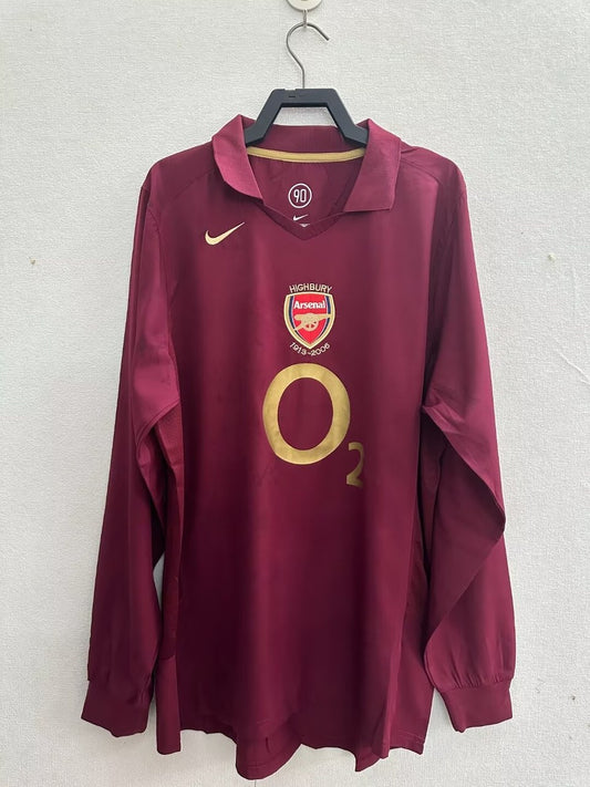 Retro Arsenal Long Home Football Jersey 2005/2006