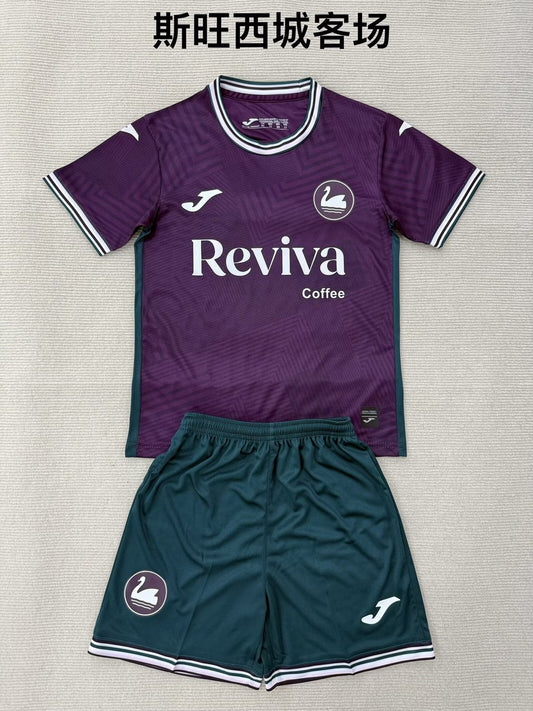 Swansea City Away Fans Football Jersey 2025/2026 (Kids And Man )