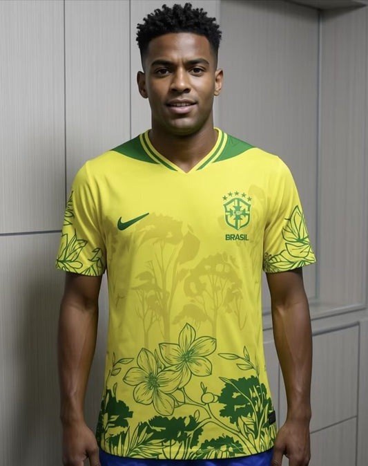 Brazil Special Edition Fans Yellow Football Jersey 2026/2027